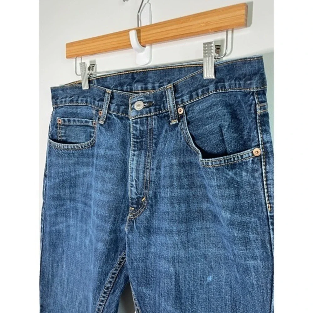 Levis 559 Jeans Mens 34x30‎ Blue Relaxed Straight Mid Rise Dark Wash Denim